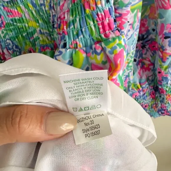 Lilly Pulitzer Amalfi Blue Alligator Isle Cristiana V Neck Stretch Mini Dress 14 - Picture 7 of 11